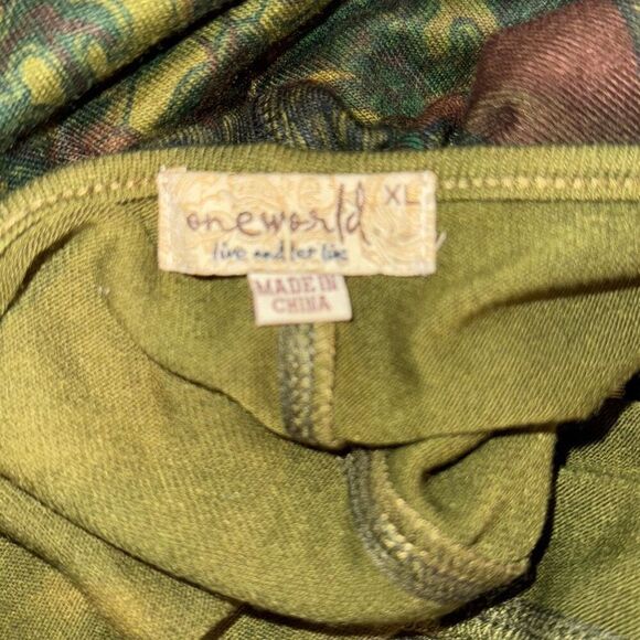 Vintage Y2K Whimsigoth Green Long Sleeve Tunic Top Stretch Burn Out Velvet Size - Picture 12 of 14